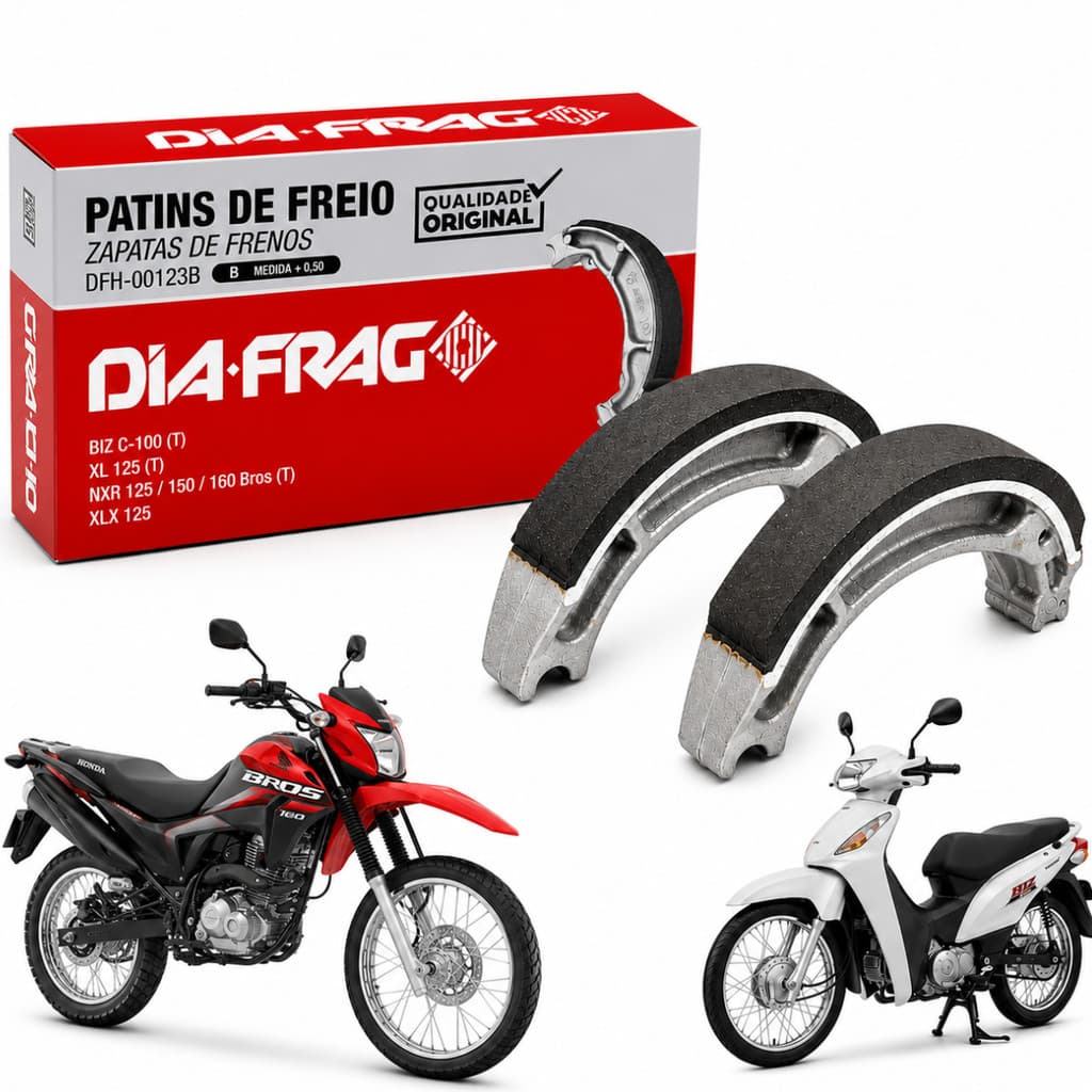Lona Freio Patim Diafrag Biz C100 Bros 160 NXR XLX A +0,50