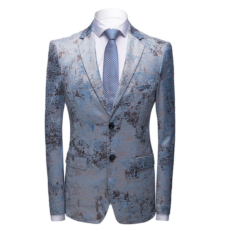 Novo fino-ajuste jaqueta masculina terno Floral pequeno terno anfitrião personalidade vestido masculino palco cantor des