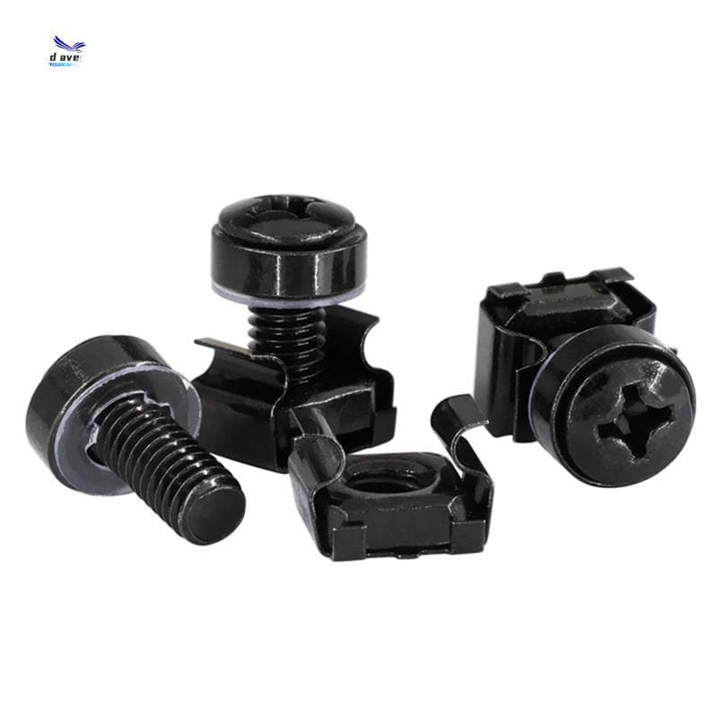 50 Pçs M6x16mm Montagem Em Rack Parafuso Gaiola Porca Servidor Conjunto E Porcas & Arruelas Para Gabinete De