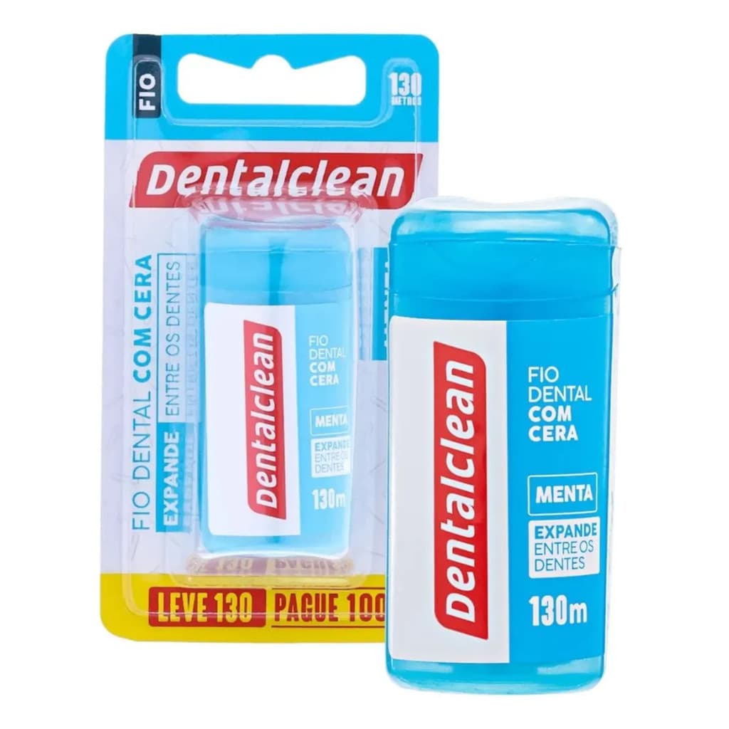 Fio Dental com Cera Menta 130m Higiene Bucal Completa Limpeza Profunda Entre os Dentes Cuidado Diário