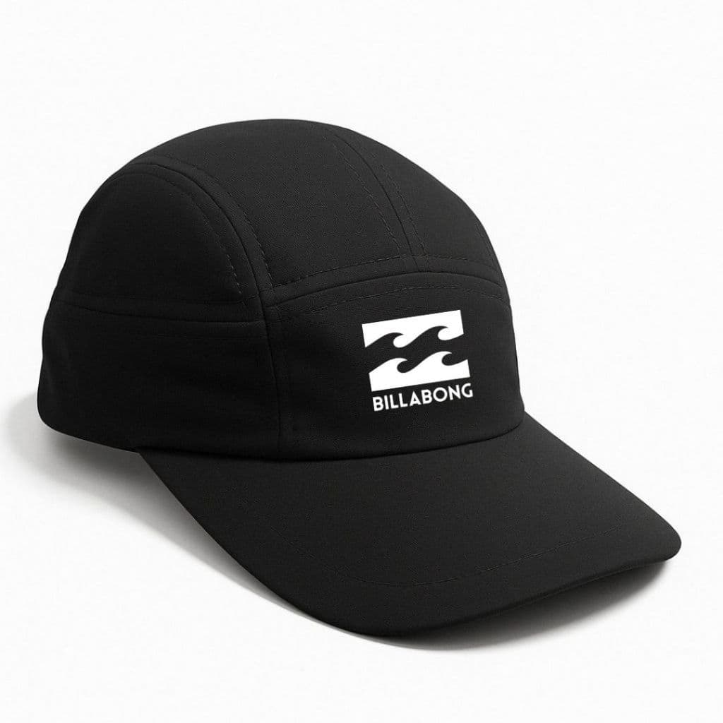 Boné billa fivepanel 5 panel basebal folha Billa Bong Masculino Feminino Preto Branco Billabong