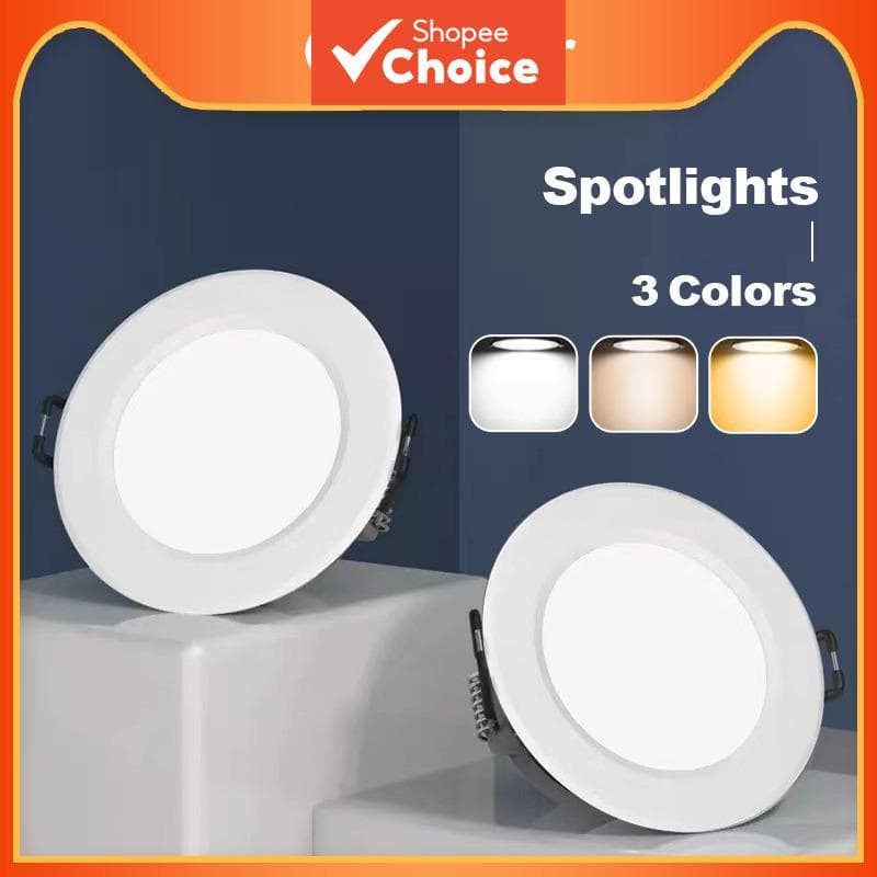 Luminária de Teto LED Ultra Fina 6W – Branca, Montagem Embutida para Quarto, Corredor e Closet, Luminária