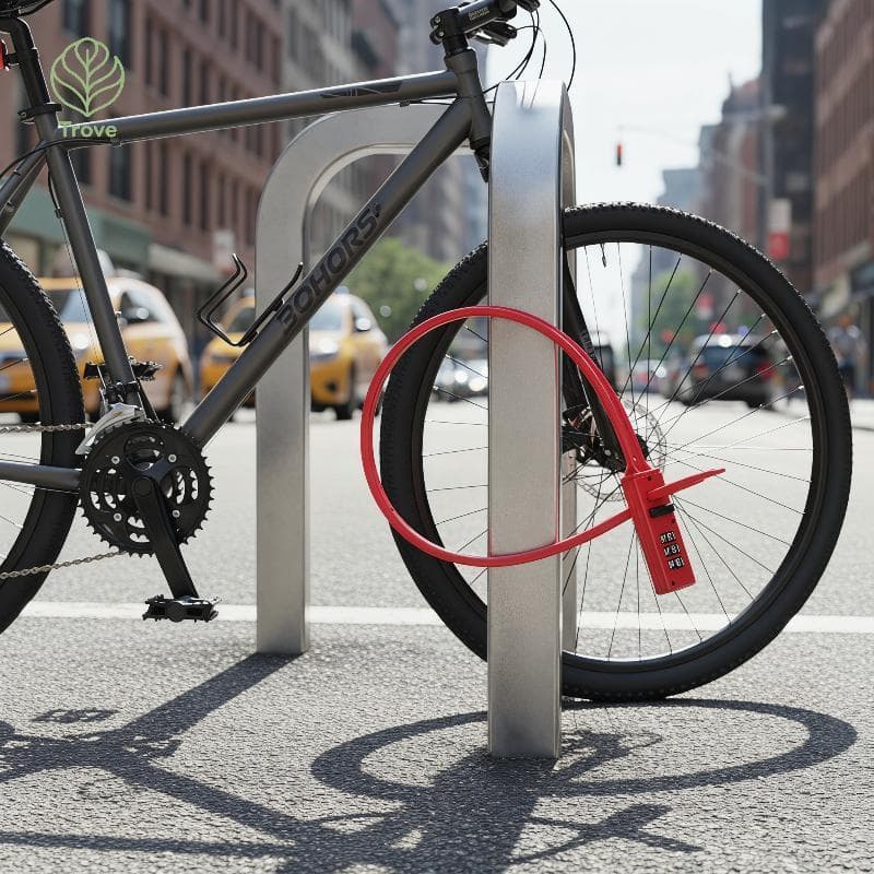 Trove 3 Dígitos Senha Gravata Lo Resistente Anti-Corte Roubo Para Scooter Elétrico Capacete De Bicicleta Caminhadas Ao A