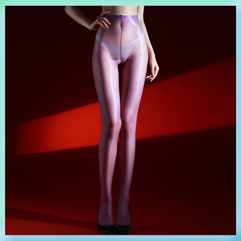 Meia-calça 3D Aurora de peça única, ultra-fina, brilhante, de nylon sedoso, para mulheres, com modelagem 360° sem costur