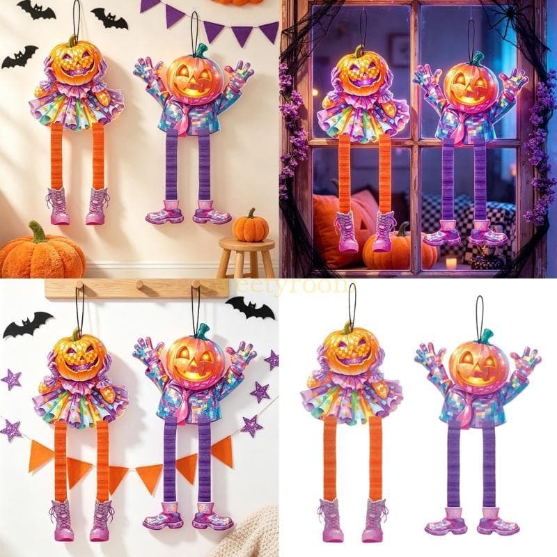 Conjunto Figuras Teto Halloween Rápida 2 Personagens Expansíveis Para Festas, Exi