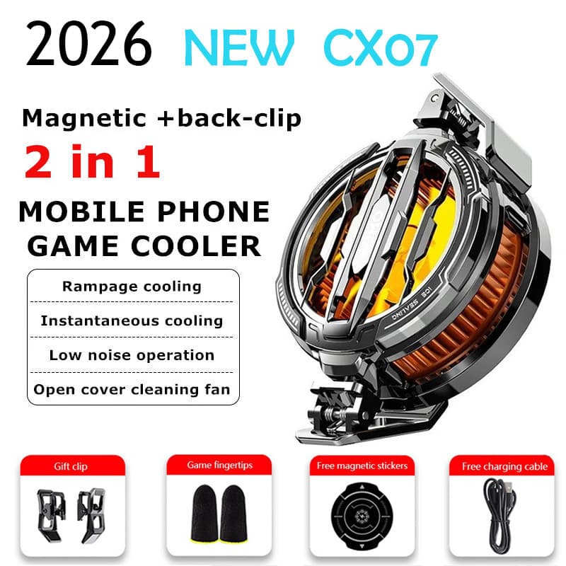 Resfriador de Telefone Magnético CX07 com Resfriamento Rápido para Streaming ao Vivo e Jogos Móveis