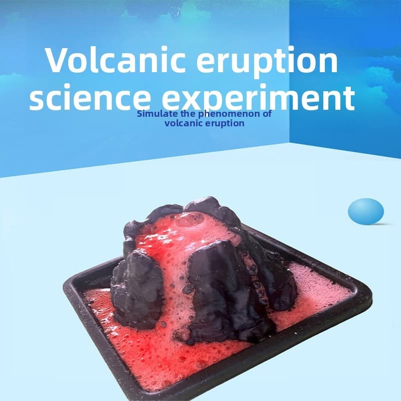 Brinquedo Kit Vulcão DIY - Experimento Científico STEM para Crianças - Kit Montagem Química Educacional