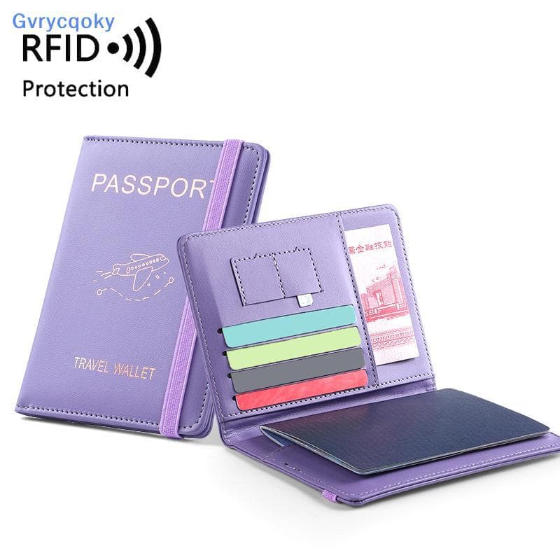 Gvrycqoky Capa Porta-Passaporte À Prova D'água , De Viagem , Couro PU , Carteira De Cartão De Crédito , Livro De Fofo Pa