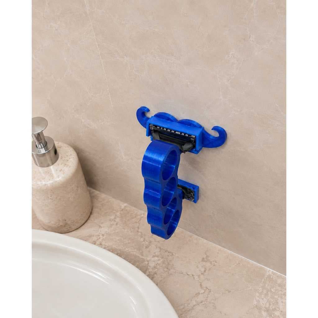 Suporte de parede para Barbeador Moderno em formato de Mustache