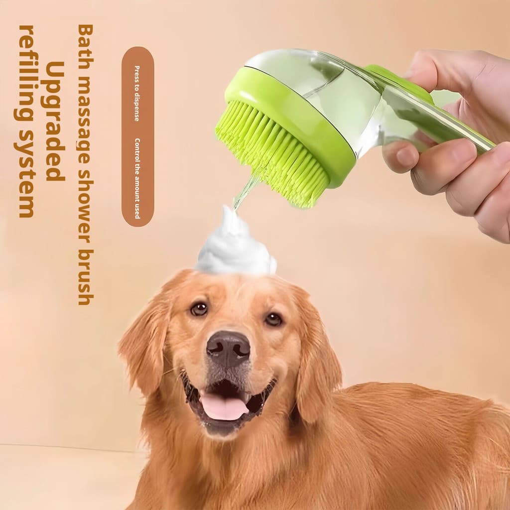 Escova de banho para cães de estimação, escova de banho para gatos, ferramenta útil para massagem de banho para animais