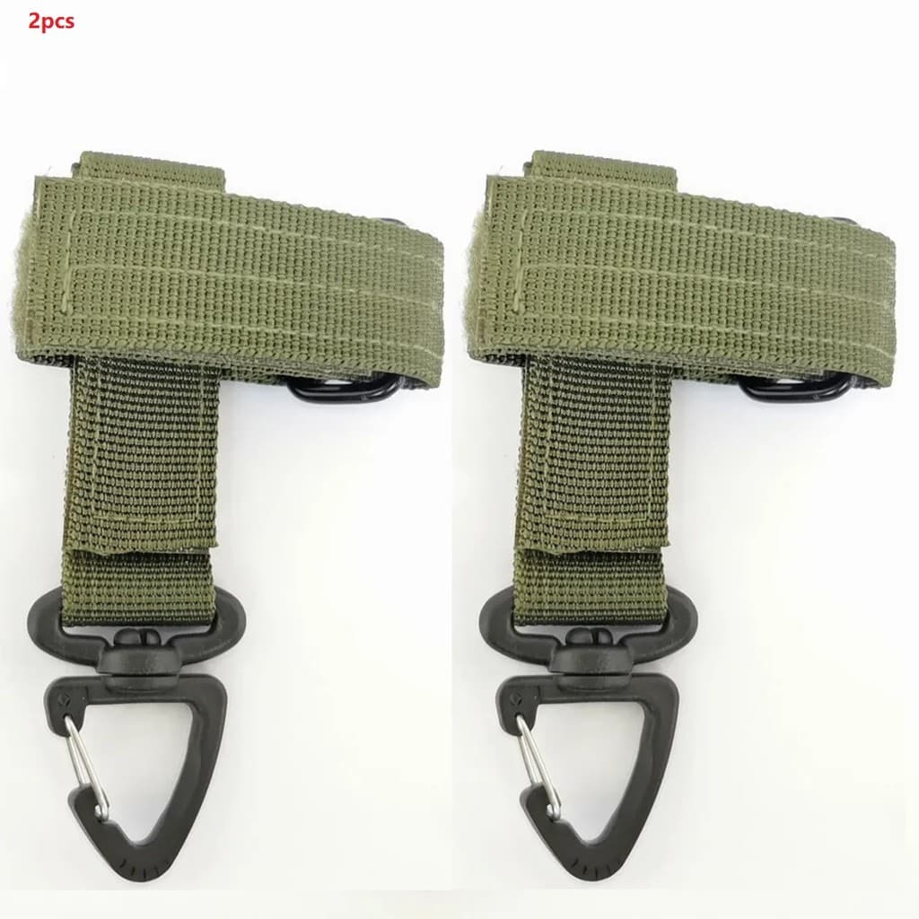 2 Pcs Clipes De Fixação De Luvas De Náilon Multifuncionais , Com Mosquetões Giratórios , Adequados Para Cintos E Mochila