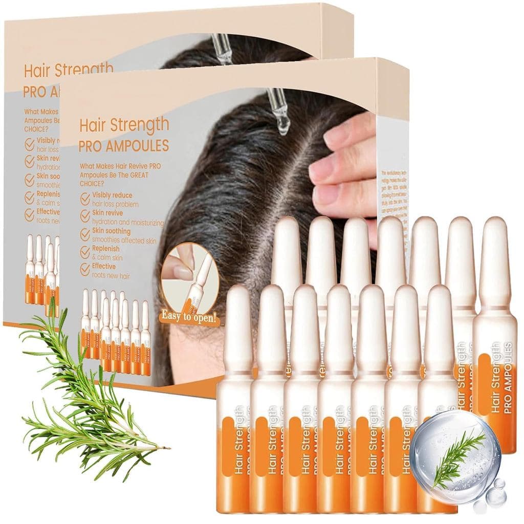 Sérum em Ampola para Cabelo, Ampolas para Crescimento Capilar, Óleo para Crescimento Capilar, Repara e Promove o Crescim