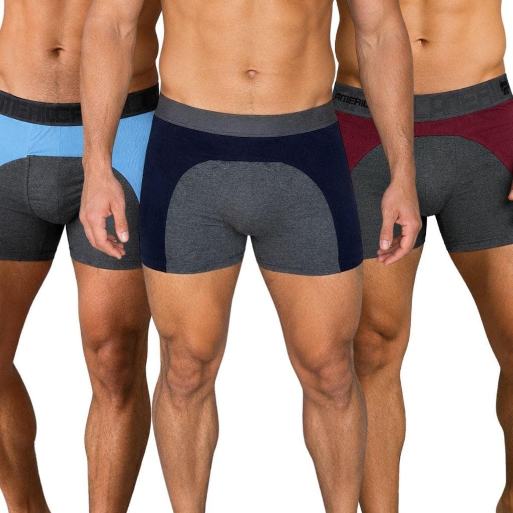 Kit Cueca Box Boxer Adulto Masculino / Cueca Bicolor / Cueca Elastico Adulto(7 CUECAS,GG)