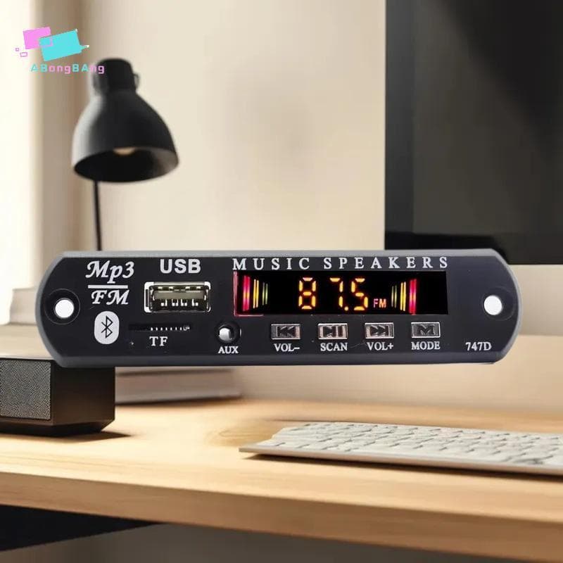 Abongbanghn 1 Conjunto 12V Sem Fio 5.0 120W Amplificador MP3 Player Placa Decodificadora Áudio Do Carro USB TF Rádio FM