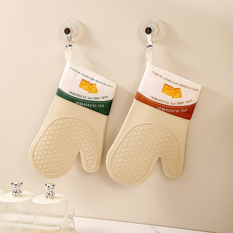 Luvas anti-escaldantes isolamento térmico engrossado Silicone forno de cozinha cozimento especial alta temperatura antid