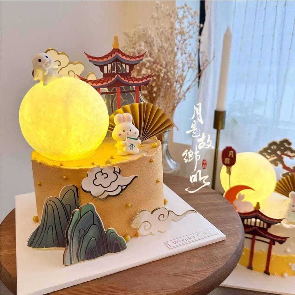 🔥 enfeite para bolo 🔥 VENDA QUENTE decoração de bolo acessórios para decoração de bolo 2026 Mid-Autumn Festival Decora