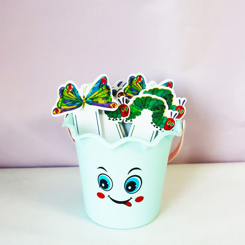Cartão de loteria Caterpillar, faça você mesmo, ponto regravável em branco, nome, loteria, sala de aula, adereços de gru