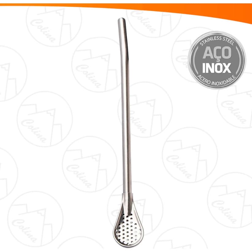 Bomba Em Aço Inox Canudo Para Bebidas Terere Chimarrão 18CM