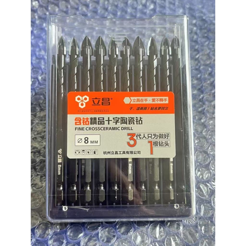 Lichang broca de telha cruzada contendo cobalto 6MM multifuncional broca de cerâmica liga triângulo Super duro serra de