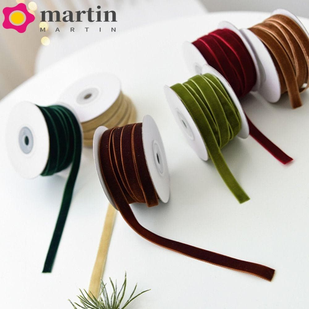 Fita Envoltória MARTIN , De Decoração De Árvore De Natal DIY 6/10M , Tecido De Veludo , Gravata Borboleta