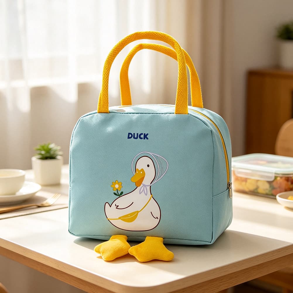 Lancheira Infantil Com Isolamento Térmico De Desenho Animado 3D Portátil Leve Para Homens E Mulheres