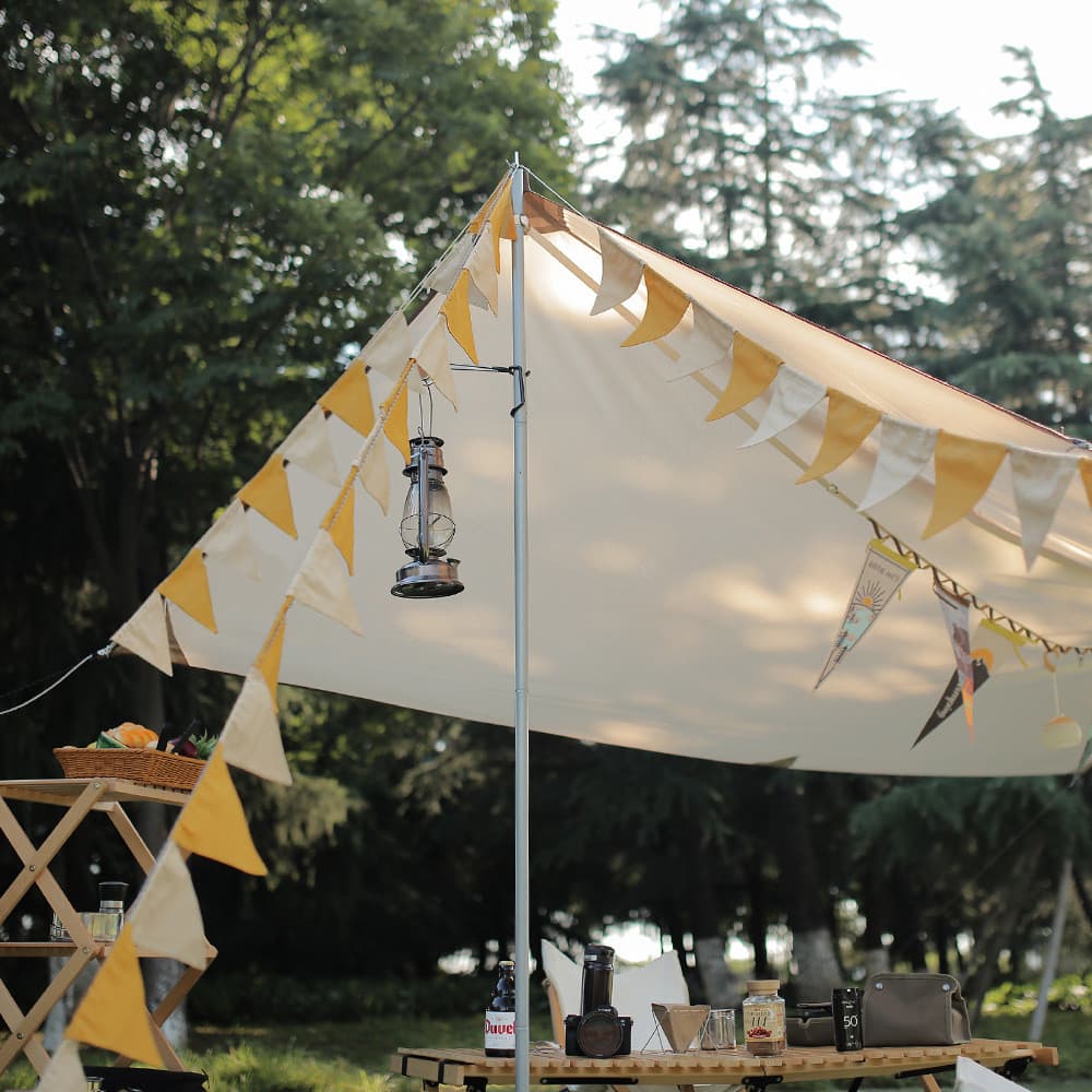 Bunting atmosfera acampamento decoração estilo ao ar livre dossel cordão tenda bunting piquenique flâmula corda de vento