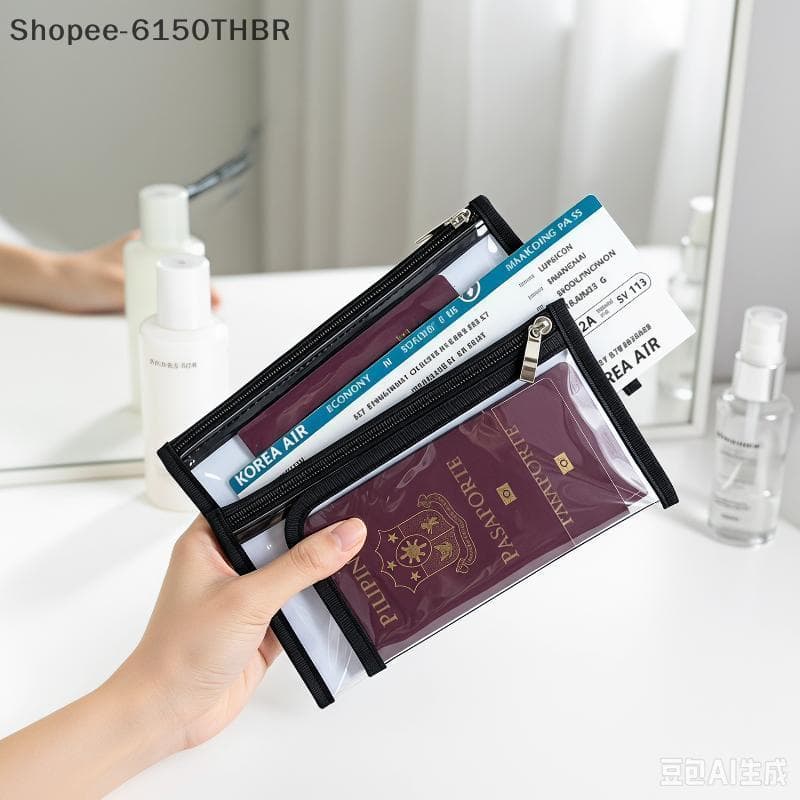 [VJ] Porta-Passaporte E Gravata Em PVC À Prova D'água Premium Transparente Multicores Disponíveis Estojo Durável Para Do
