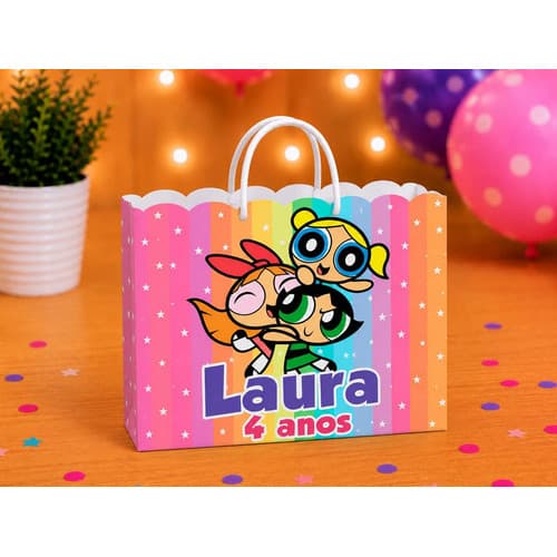 Sacolinhas Personalizada MENINAS SUPER PODEROSAS | Personalizados | Lembrancinhas de Festas Pegue e monte