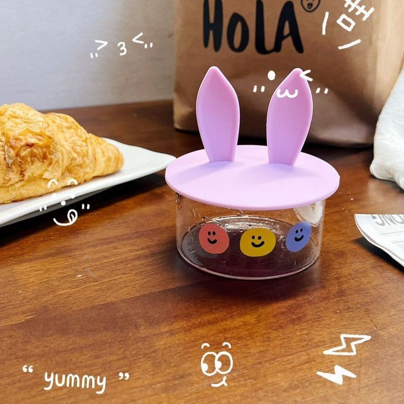 Bonito rosto sorridente resistente a altas temperaturas tigela de vidro de borosilicato alto pudim copo forno pudim tige