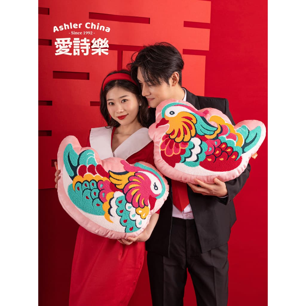 Aishile {patos mandarim} travesseiro imprensa de casamento cama boneca par almofada sala de casamento novo estilo chinês