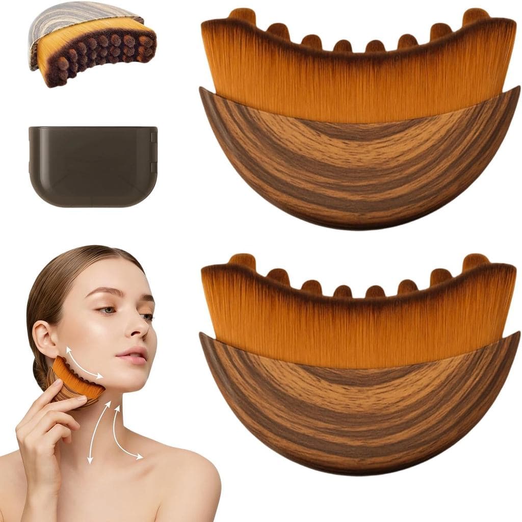 Escova Facial para Drenagem Linfática, Escova Gua Sha para o Rosto, Escova de Contorno Facial Linfático para Eliminar In