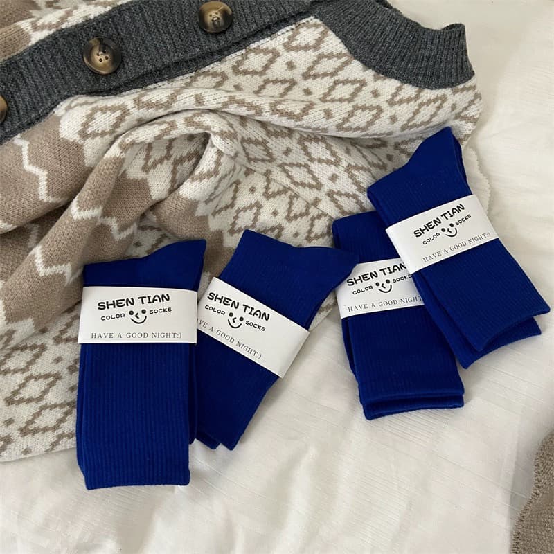 You Are Klein Blue Plus A Little Mo Grey ^ Eu significa que você é suave ''Meias Royal Blue femininas