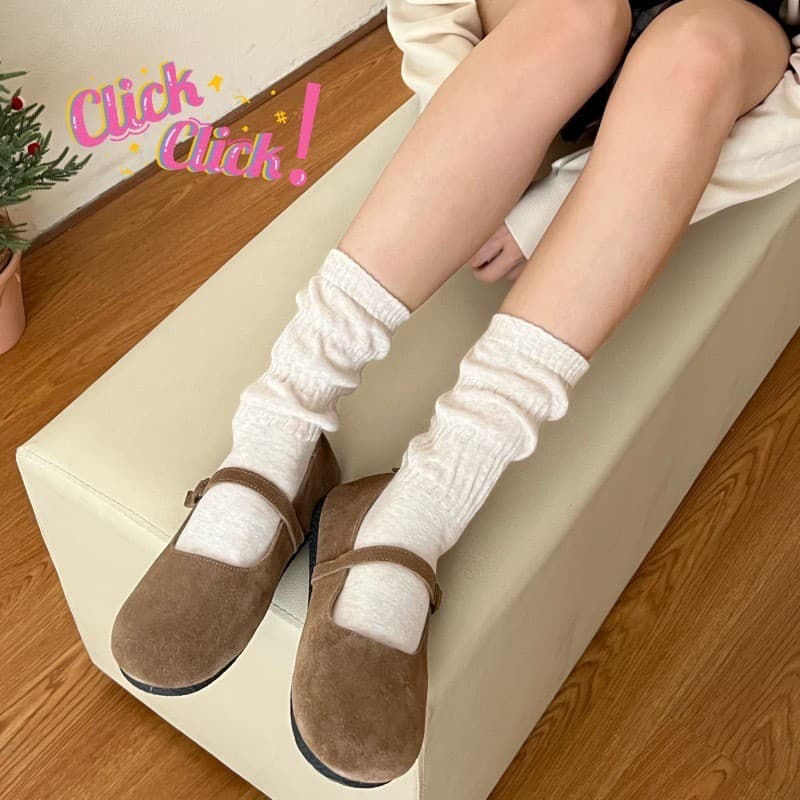 Love My Japonês Diversos Estilo Pilha Meias Tão Bom ~ Creme Branco Seersucker Meias Textura Cinza Meias Mulheres