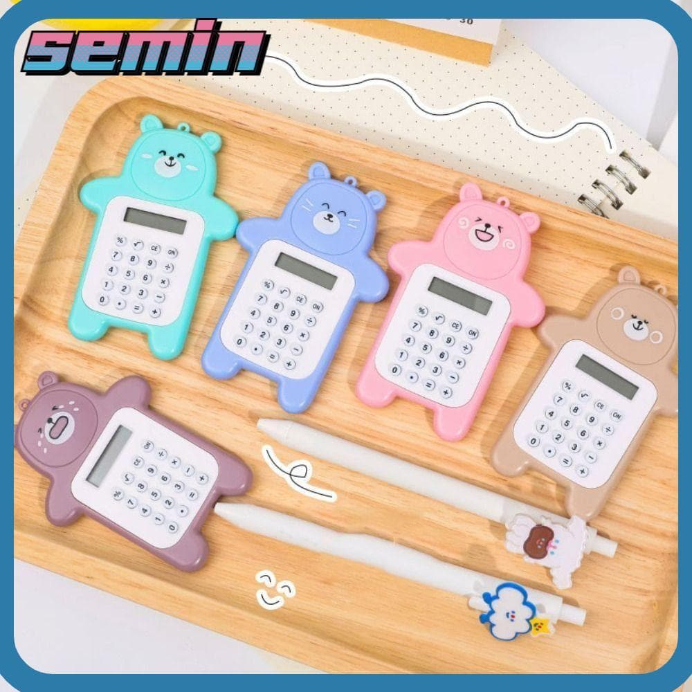 Mini Calculadora SEMIN , Calculadoras Científicas Com Display De 8 Dígitos , Em Formato De Urso