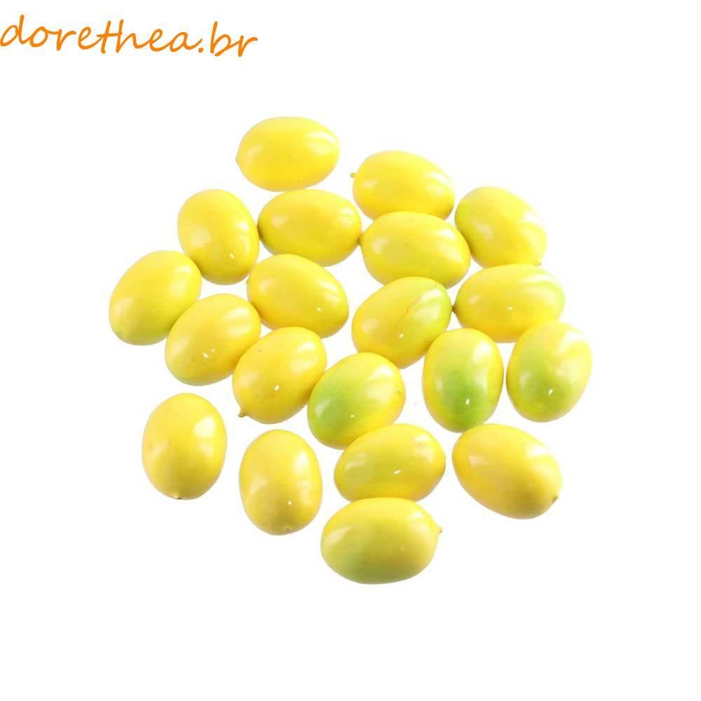 DORETHEA Mini Frutas Falsas Artesanato Fotografia Adereços Decoração Para Casa Plástico Limão Simulação Ornamento Morang