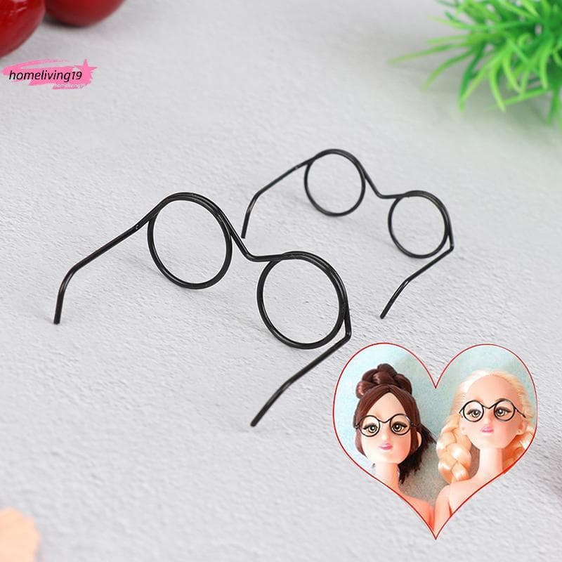 HOM 10 Unidades De Óculos De Boneca Retrô Sem Lentes De Armação Redonda Da Moda Para 30 Cm Quente