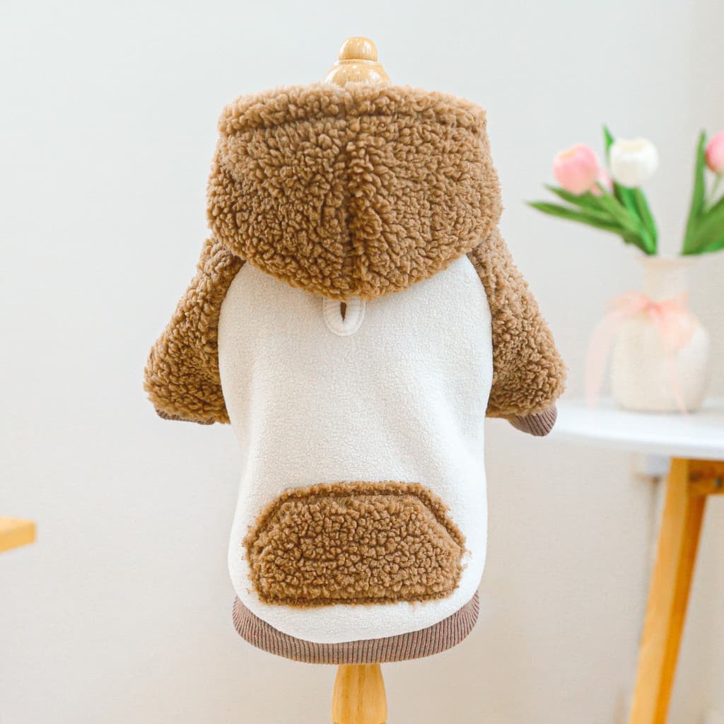 Roupas para animais de estimação roupas para cães roupas de lã de cordeiro de duas pernas versão coreana moletom roupas