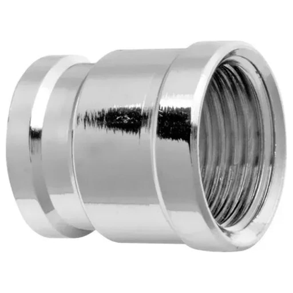 Luva Redução Cromada 3/4 X 1/2 Blukit Hidráulica Conexão Cano Agua