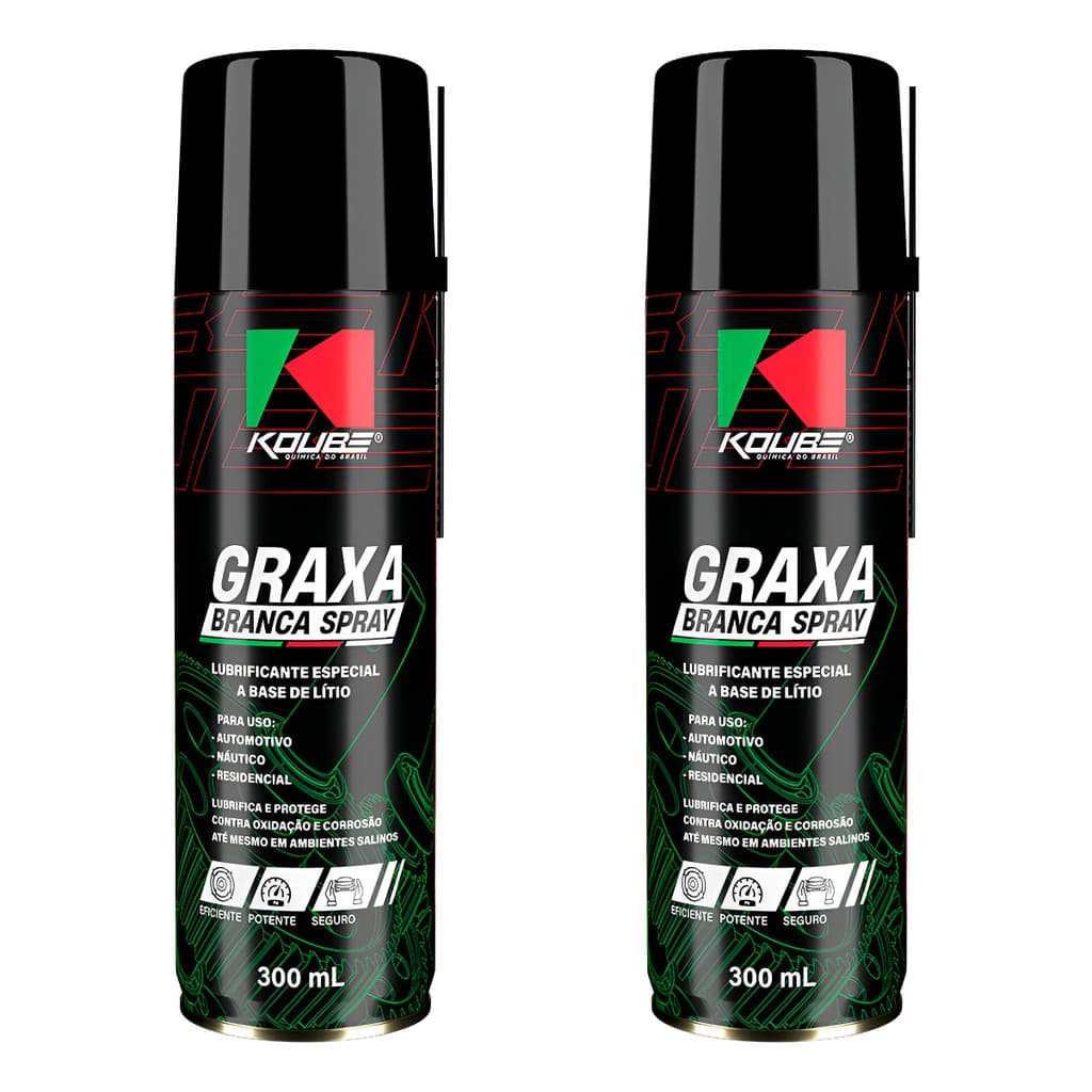 Kit 2 Graxa Branca Lubrificante Spray Proteção Veicular automotivo