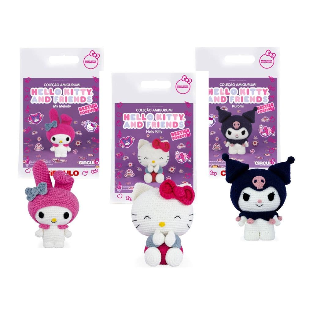Amigurumi Kit Coleção Hello Kitty And Friends Passo a Passo completo Boneco super fofinho