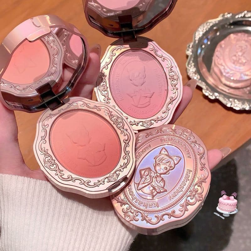 Kakashow Blush gradiente em relevo melhora a tez Natural rosa expansão cor menina blush paleta