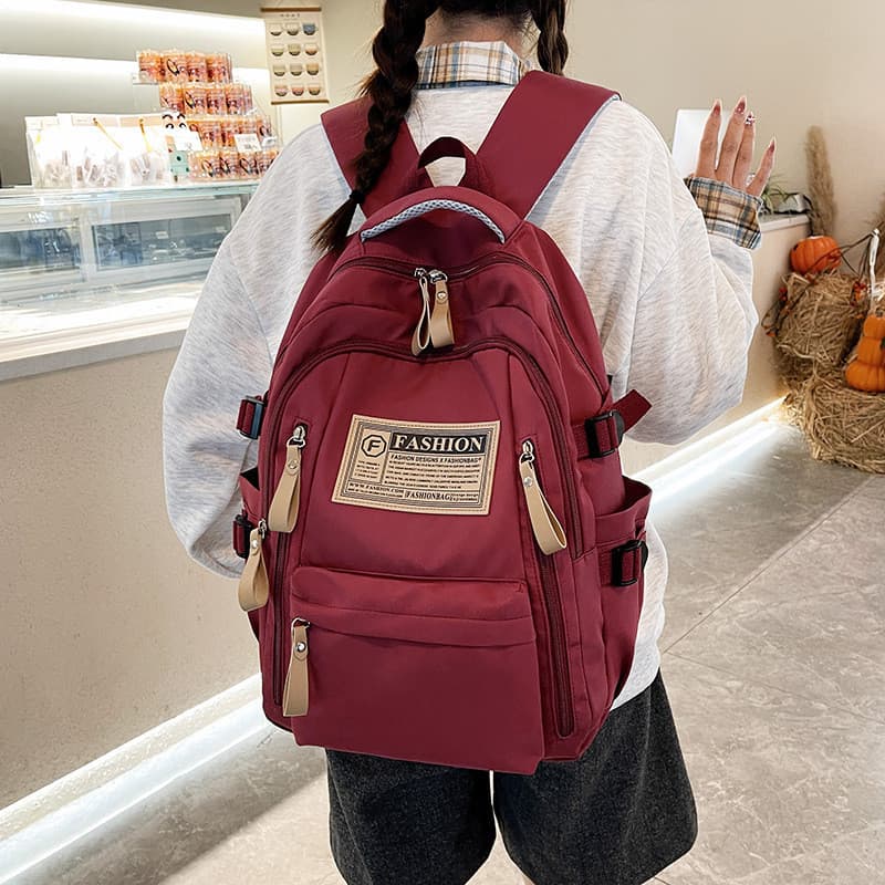 Mochila retrô estilo Preppy de grande capacidade, mochila escolar para estudantes do ensino médio, mochila para computad
