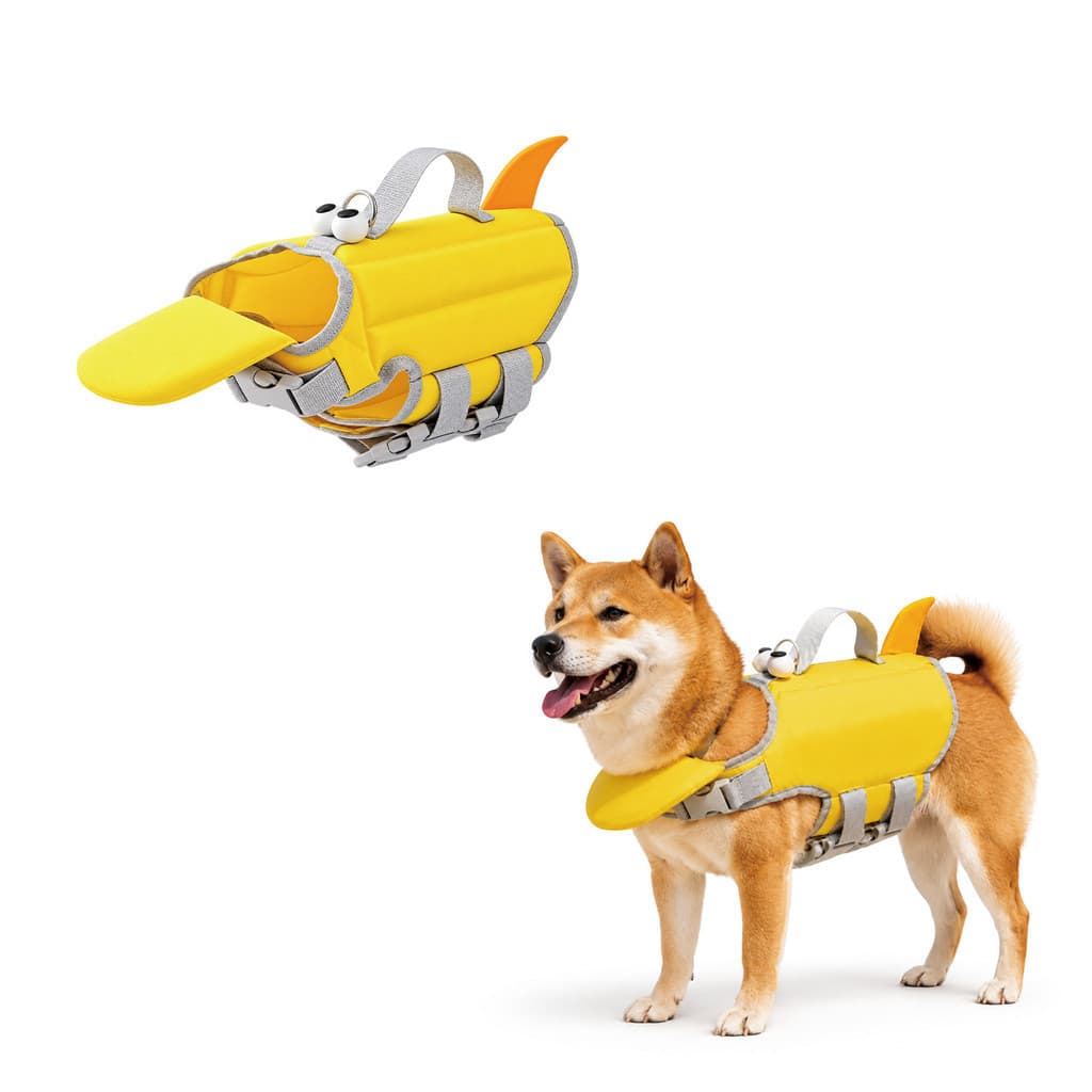 Colete de flutuabilidade para cães AMZ, bonito, atraente, estável, flutuabilidade, à prova d'água, secagem rápida, colet