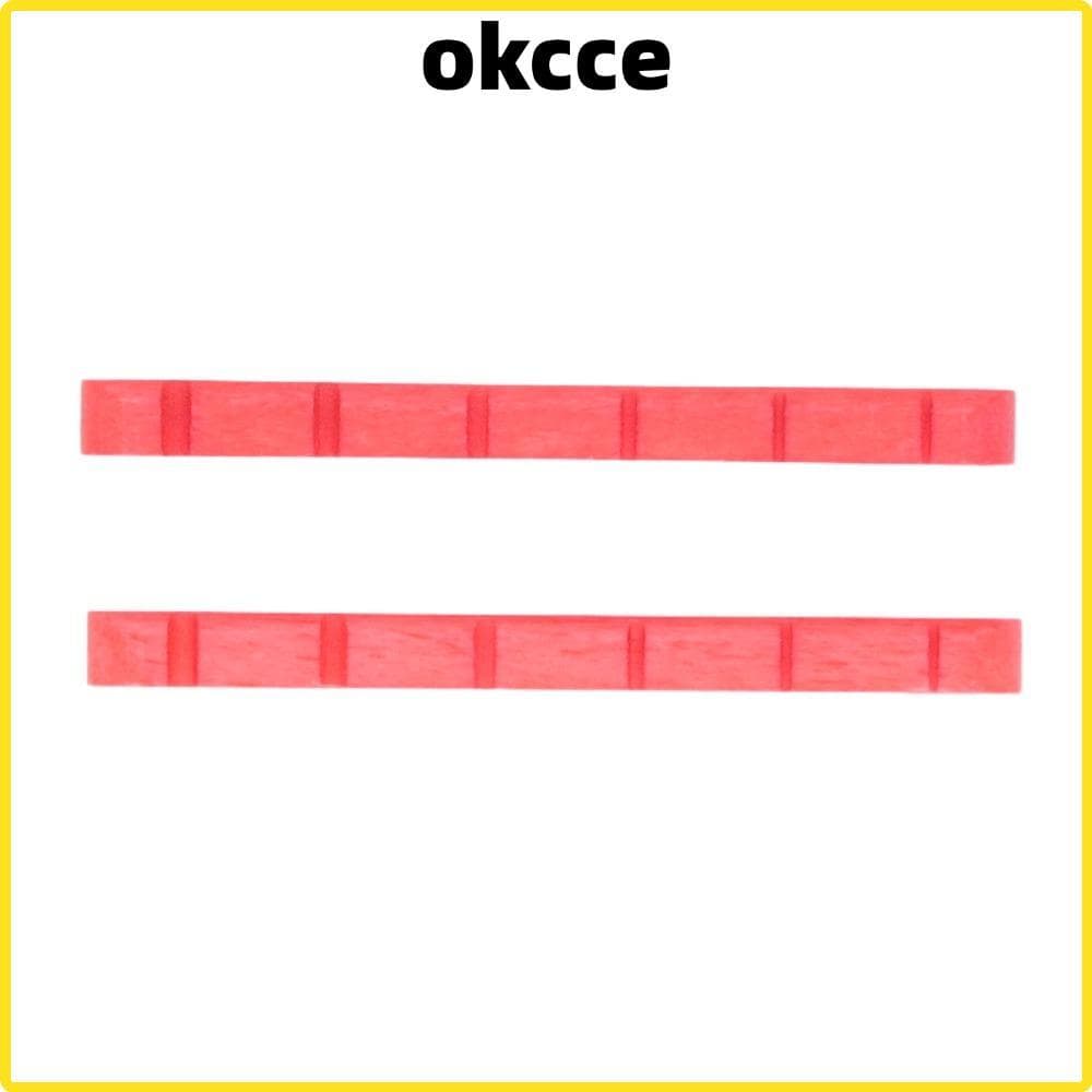 OKCCE Porca De Guitarra Elétrica , 2 Peças , De Osso De Cor Vermelha De 6 Cordas , 42 Mm De Comprimento Pré-Fenda
