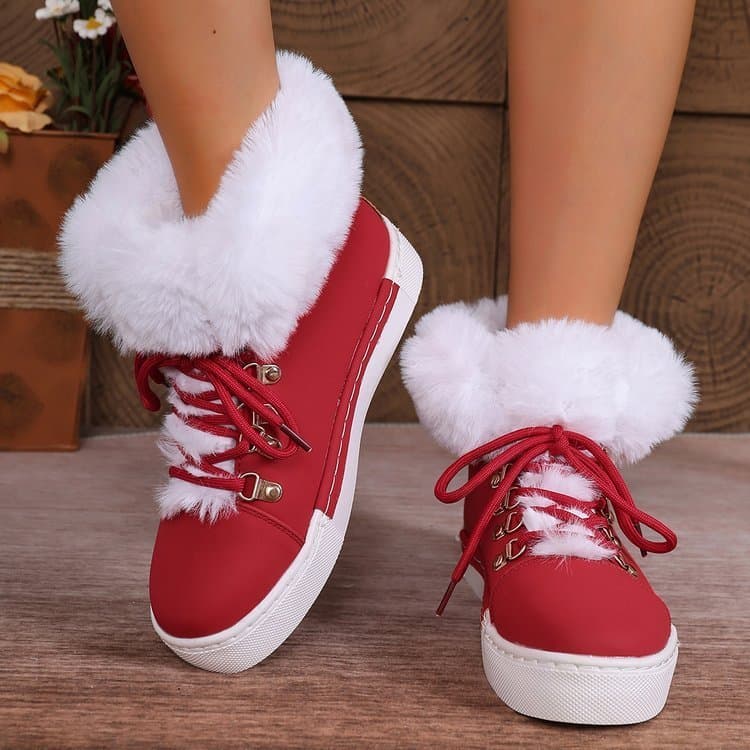 Senhoras novo estilo barato Artificial desgastado tênis de inverno de alta qualidade, senhoras forro de lã tênis de neve