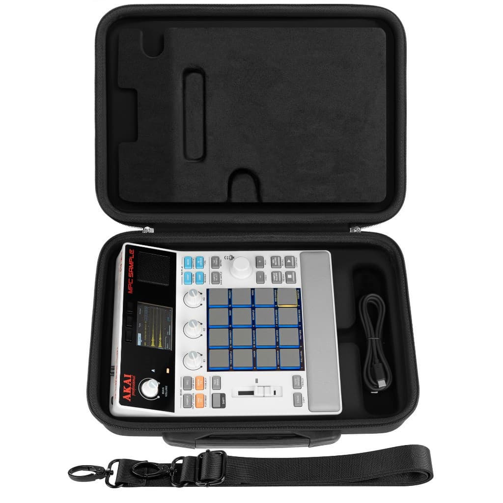 Estojo Rígido Geekria Compatível Com Amostrador Portátil Autônomo De Amostra MPC Profissional Akai , Bolsa De Transporte