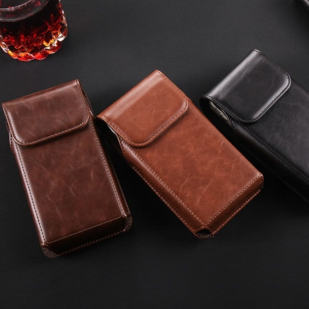 Capa de celular com clipe para cinto DARNELL, estilo bolsa de cintura, porta-cartões vertical, à prova d'água LTBO MVCW