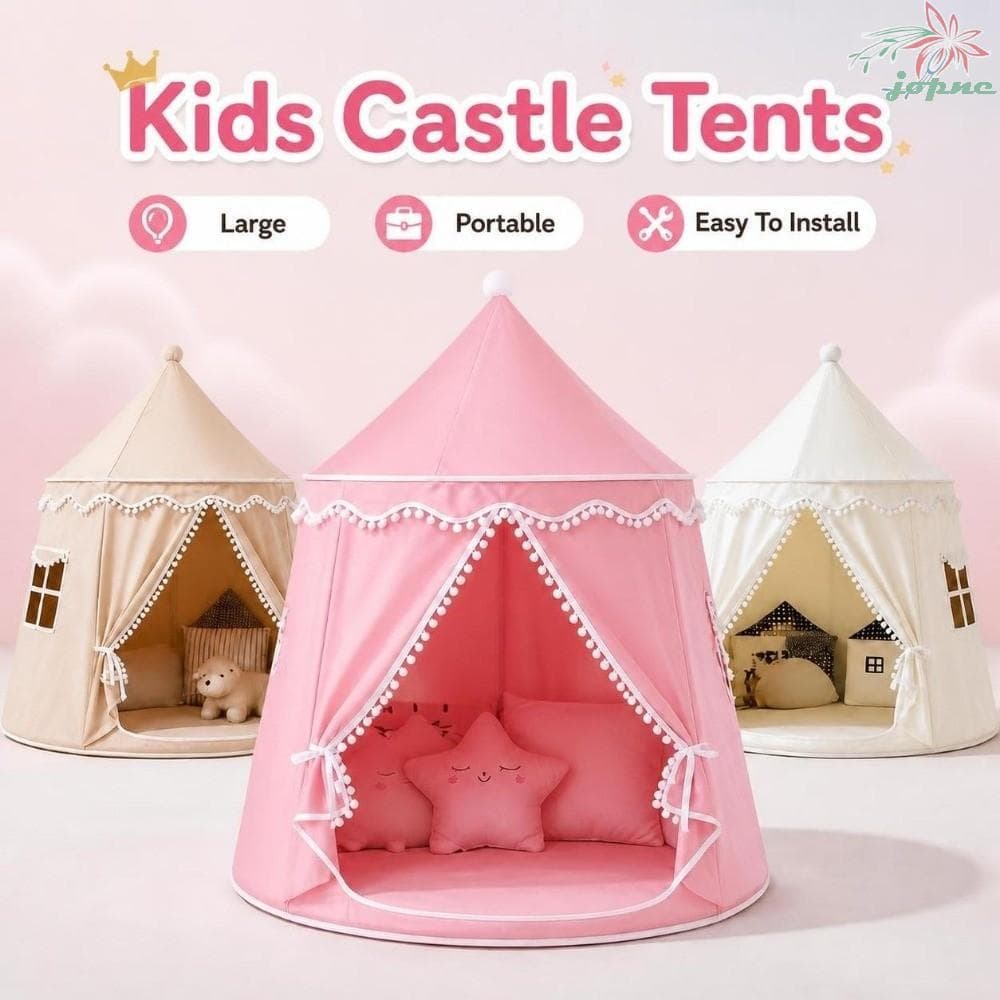 Tendas De Castelo Infantis JOPNE , Barraca De Brincar Infantil Portátil Dobrável , Durável E Fácil De Instalar , Casa Pa