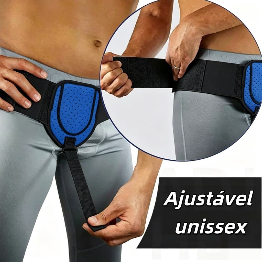 Cinta Hérnia Inguinal Dupla Compressão Ajustáve Suporte para Ambos os Lados Unissex