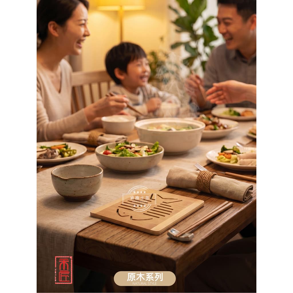 Hejiang novo produto de bambu em forma de peixe almofada de isolamento térmico almofada de drenagem pia de cozinha almof